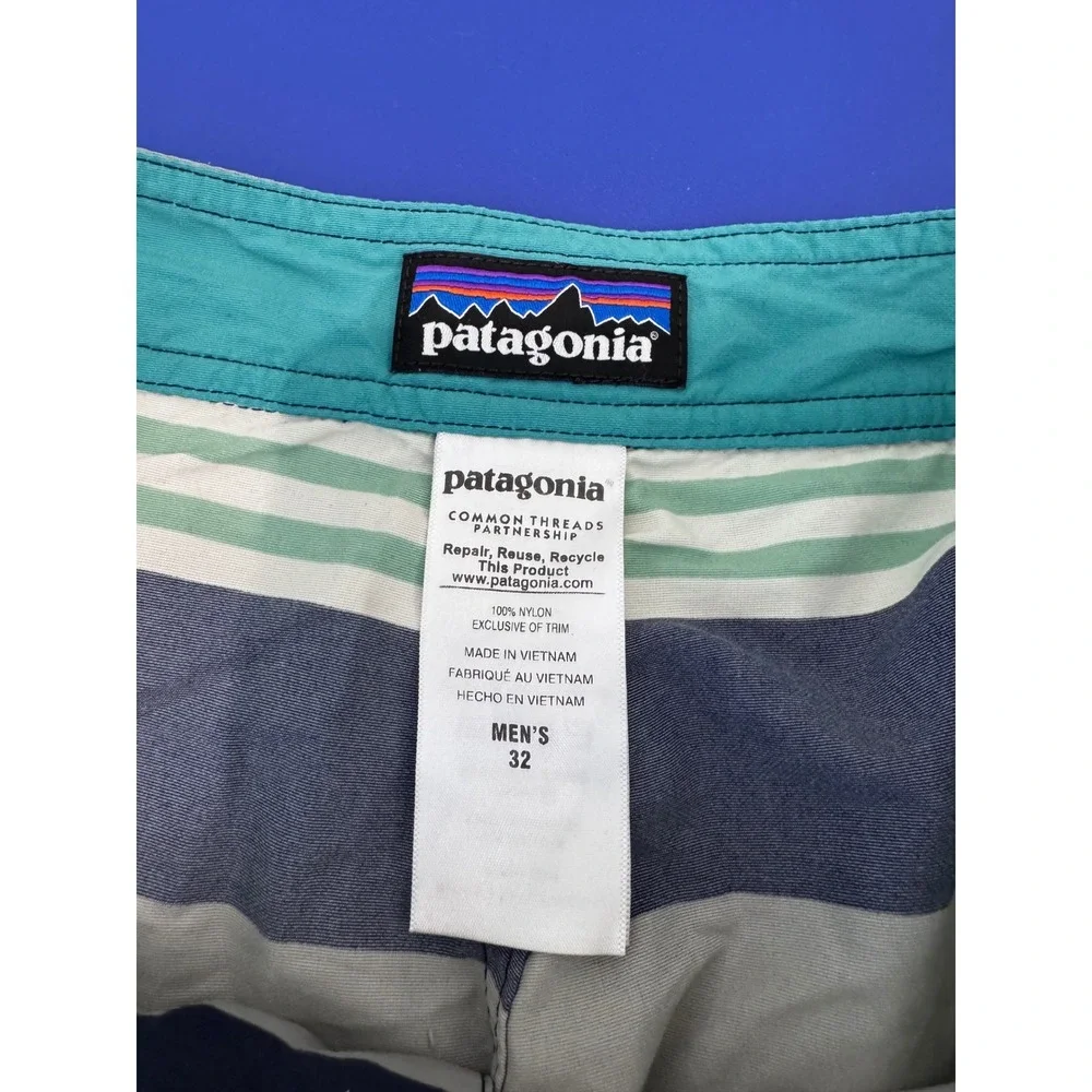 Patagonia Board Shorts Swim‎ Trunks Mens 32 Striped Surf Gorpcore Resort
